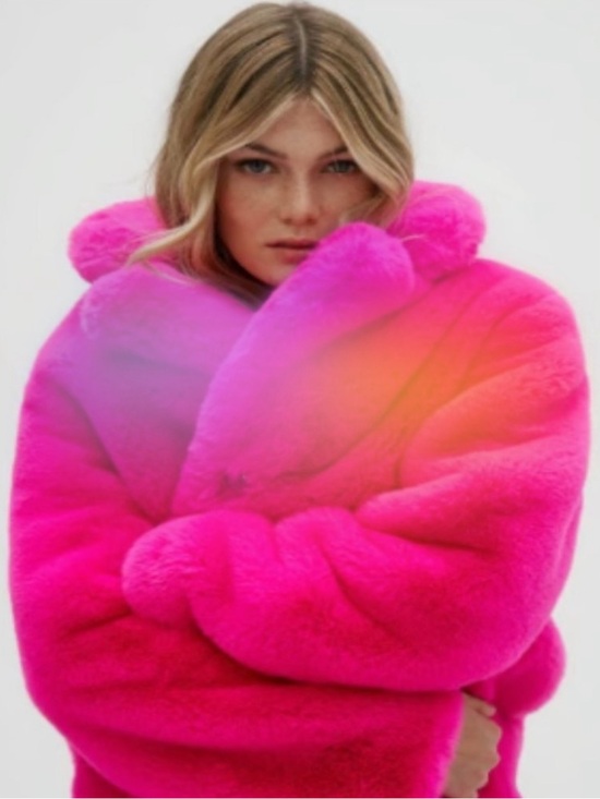 House of Harlow 1960 Jackets & Blazers - House of Harlow 1960 Fuchsia Faux Fur Coat Jacket Size M
